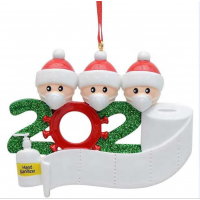 Amazon hot sale personalized family cute tree kawaii silicone christmas ornament